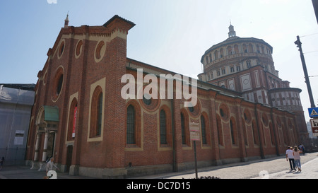 Die meisten Famouse Gemälde von Leonardo Da Vinci, das letzte Abendmahl, in Santa Maria Delle Grazie, Mailand. Stockfoto