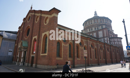 Die meisten Famouse Gemälde von Leonardo Da Vinci, das letzte Abendmahl, in Santa Maria Delle Grazie, Mailand. Stockfoto