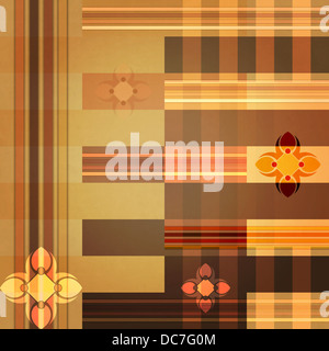 neue Karton Textur mit Streifen und Blumen können wie Retro-design Stockfoto