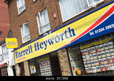 Büro des Farrell Heyworth, North West England große unabhängige Immobilienagentur, auf Churchgate, Bolton. Stockfoto