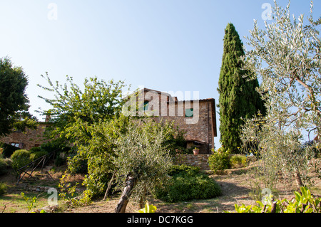 traditionelles Steinhaus in einem Weiler in der Toskana, Italien Stockfoto