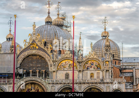 Kirche Saint Mark's Detail, Venedig, Italien Stockfoto