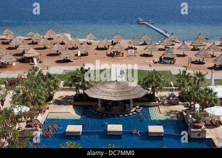 Blick auf einen Strand in Sharm el-Sheikh, Ägypten Stockfoto