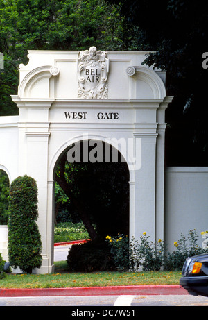 Bel Air ist eine wohlhabende Wohngegend von Los Angeles, Kalifornien, USA, gegründet im Jahre 1923 von seinem Namensvetter, Alphonzo E. Bell. Stockfoto