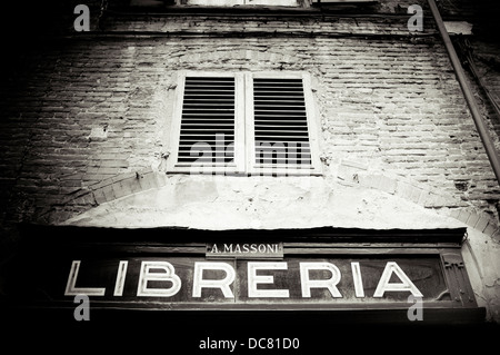 "Libreria", Buchhandlung in Lucca, Italien Stockfoto