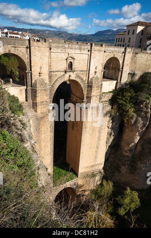 Die Puente Nuevo "Neue Brücke" in Ronda, Andalusien, Spanien Stockfoto