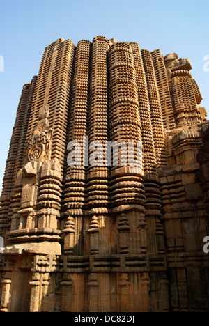 Typische alte Architektur der Papanasini Siva Tempel in Bhubaneswar Orissa Odisha Indien Stockfoto