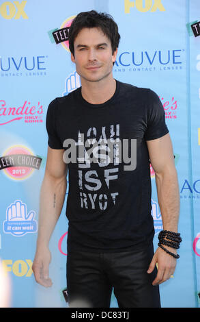 Universal City, Kalifornien, USA. 11. August 2013. Ian Somerhalder kommt für den 2013 Teen Choice Awards auf der Gibson Ampitheater. Bildnachweis: Lisa O'Connor/ZUMAPRESS.com/Alamy Live-Nachrichten Stockfoto