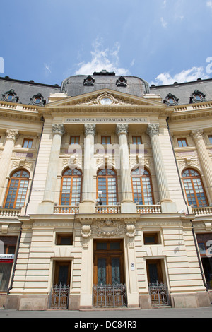 Die Zentralbibliothek der Universität befindet sich in der Nähe von Bukarest Center und Revolutiei square Stockfoto