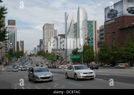 Dosandaero (oder Dosan Avenue) Apgujeong, Seoul, Korea. Stockfoto