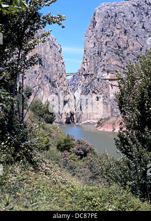 Garganta del Chorro - Chorro Schlucht, El Chorro, Nr. Ardales, Provinz Malaga, Andalusien, Südspanien, Westeuropa. Stockfoto