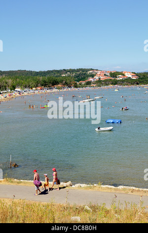 Strand, Lopar, Insel Rab, Kvarner Bucht, Kroatien Stockfoto