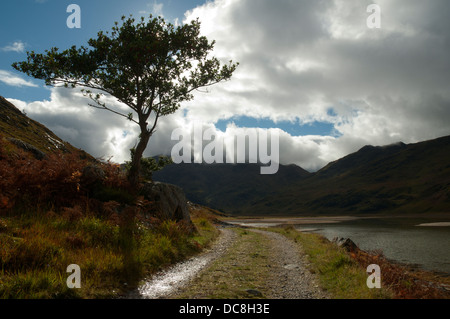 Barrisdale Bay auf Loch Hourn, Knoydart, Hochlandregion, Schottland, UK. Stockfoto