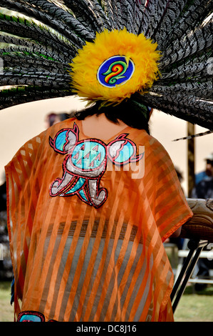 Cupa Day Festival, Pala-Indianer-Reservat, Aztec Dance troup Stockfoto