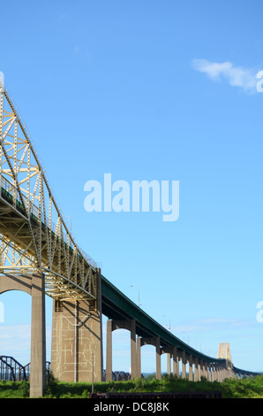 Sault Ste Marie internationale Brücke zwischen USA und Kanada Stockfoto