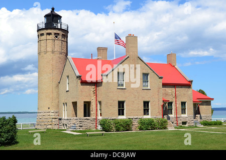 Alten Mackinac Point Lighthouse, Michigan, USA Stockfoto