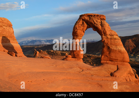 Der Delicate Arch im Arches-Nationalpark, Utah, USA Stockfoto