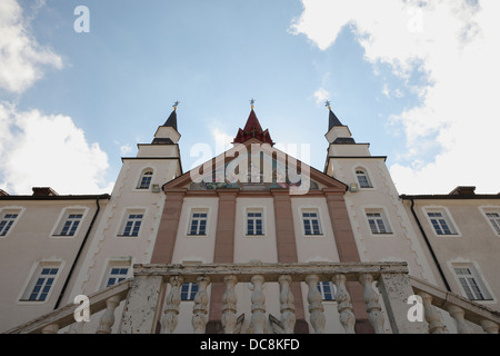 Fassade des Heiligtums von Pietralba in Tirol Stockfoto