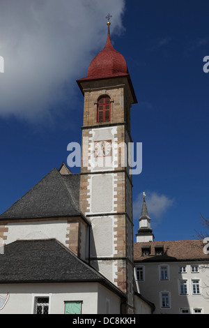 Glockenturm der Schrein von Pietralba in Tirol Stockfoto