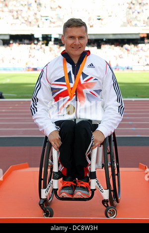 David Weir (GB) gewinnt Gold im Meile T54 - Finale der Männer zum Jubiläum Spiele im Olympiapark, Stratford, London Stockfoto