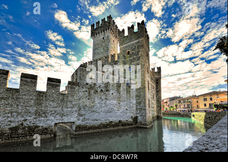 Sirmione, Scaligerburg Stockfoto