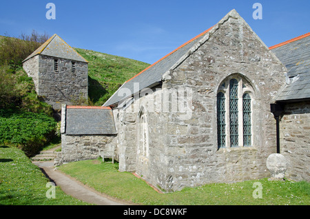 St. Winwaloe Kirche in Gunwalloe in der Nähe von Helston, Cornwall, UK Stockfoto