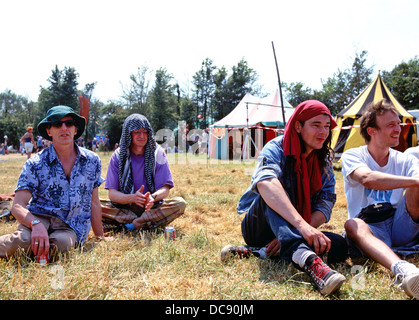 Hippies bei Glastonbury Festival UK Stockfoto