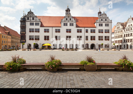 Rathaus, Torgau, Sachsen, Deutschland Stockfoto