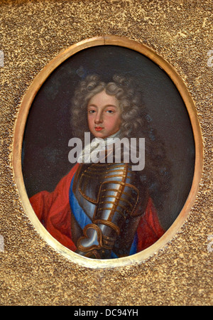 gepanzerte kleines Porträt des jungen Philip, Herzog von Anjou, Enkel von Louis XIV von Frankreich, bevor er als König Philip V gewählt wurde Stockfoto