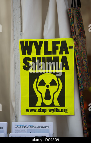 Anti-Wylfa 2 Nuclear Power Station Wahlplakat - Wylfa-Shima Stockfoto