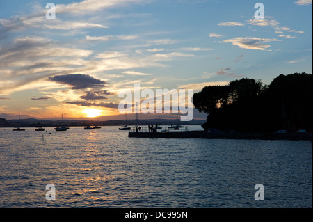 Lympstone Hafen und Kai, Exe Mündung, Devon, UK Stockfoto