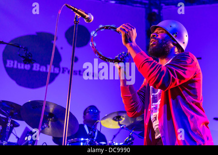 US-amerikanischer Sänger und Songwriter Cody Chesnutt, Durchführung live auf das Blue Balls Festival, Luzerner Saal KKL Konzertsaal Stockfoto