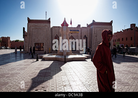 Hauptplatz in Tinghir, Dades Tal, Marokko Stockfoto