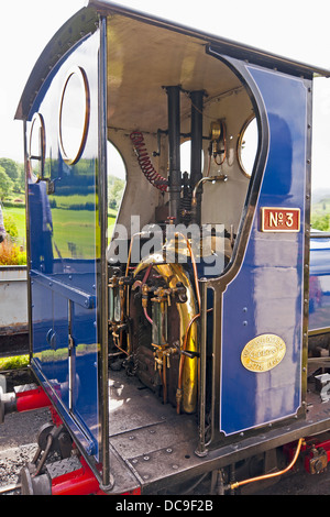 Fußplatte der "Heilige Krieg" Dampfmaschine auf der Bala Lake Railway, Snowdonia Stockfoto