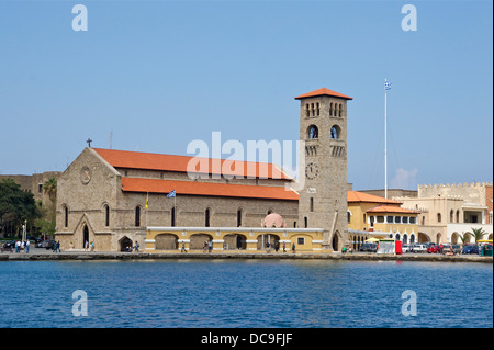 Kirche von Evangelismos, griechisch-orthodoxe Kathedrale von Rhodos und der Dodekanes. Ehemalige katholische Kathedrale Saint- Stockfoto