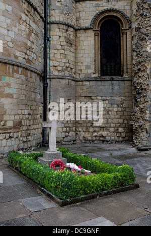 Edith Cavell das Grab in der Kathedrale von Norwich Stockfoto