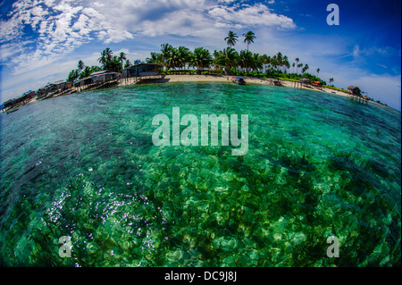 Diese Aufnahme, die während der Reise zu Semporna, Sabah, Malaysia. Mit Fisheye-Objektiv, um Wirkung zu erfasst. Stockfoto