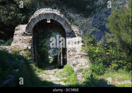 Berat, Berati, Albanien, im Inneren der Burg Kalaja, Tor Stockfoto