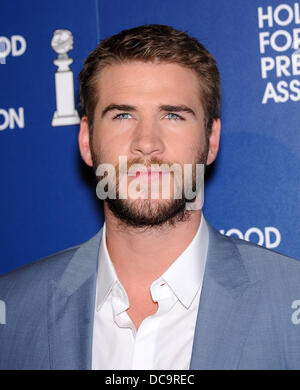 Beverly Hills, Kalifornien, USA. 13. August 2013. Liam Hemsworth kommt für die Hollywood Foreign Press Association Installation Luncheon im Beverly Hilton Hotel. Bildnachweis: Lisa O'Connor/ZUMAPRESS.com/Alamy Live-Nachrichten Stockfoto