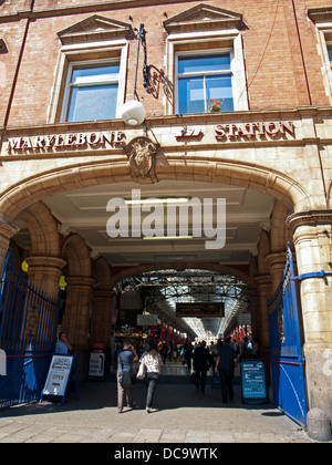 Haupteingang zum Bahnhof Marylebone, City of Westminster, London, England, Vereinigtes Königreich Stockfoto