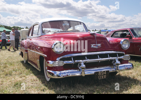 1950er Jahre Chevrolet Bel Air in weißer Waltham Retro-Festival 2013 Stockfoto