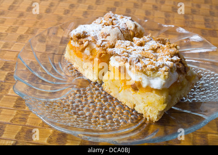 Frisch gebackenen Apfelkuchen, Nahaufnahme Stockfoto