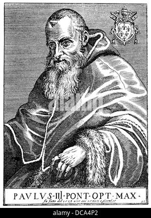 Porträt von Paul III oder Alessandro Farnese, 1468-1549, Papst der römisch-katholischen Kirche aus dem Jahre 1534-1549 Stockfoto