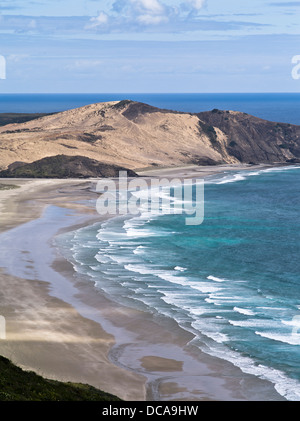 dh Te Werahi Beach CAPE REINGA NEW ZEALAND Cliff Tops Küstenweg und Sanddüne Landzunge aupouri Halbinsel northland Coast norden Stockfoto