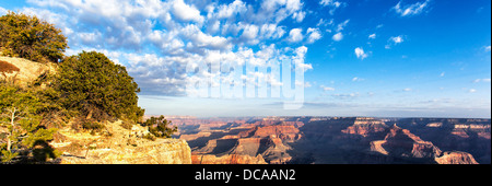 Panorama des Grand Canyons bei Sonnenaufgang, USA Stockfoto