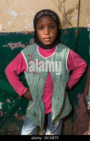 Senegalesischen Mädchens, Goree Island, Senegal. Stockfoto