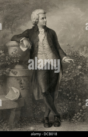 Wolfgang Amadeus Mozart Stockfoto