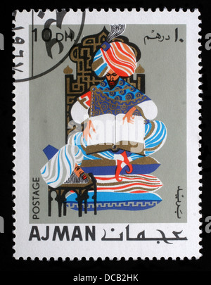 Stempel von Ajman gedruckt zeigt Orientalische Märchen, ca. 1967 Stockfoto