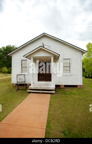 Die Kirche, wo Elvis Presley zunächst neben seinem Geburtshaus in Tupelo Mississippi USA sang Stockfoto