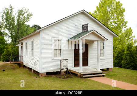 Die Kirche, wo Elvis Presley zunächst neben seinem Geburtshaus in Tupelo Mississippi USA sang Stockfoto